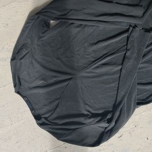 Zara Moda Long Raw Edge Blouse Shirt V-neck